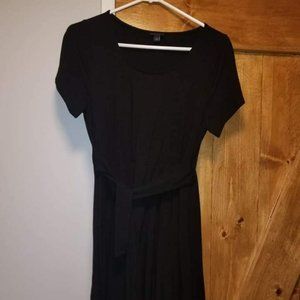 NWOT Black Jersey Tie Front Skater Dress
